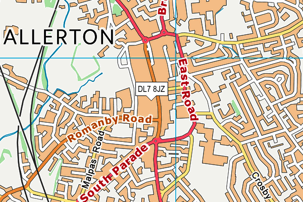 DL7 8JZ map - OS VectorMap District (Ordnance Survey)