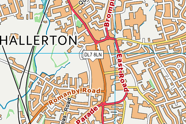 DL7 8LN map - OS VectorMap District (Ordnance Survey)