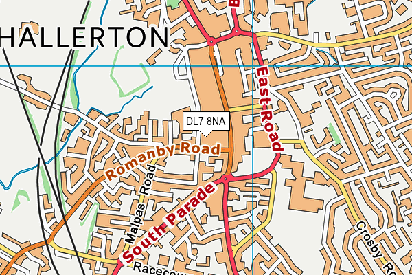 DL7 8NA map - OS VectorMap District (Ordnance Survey)