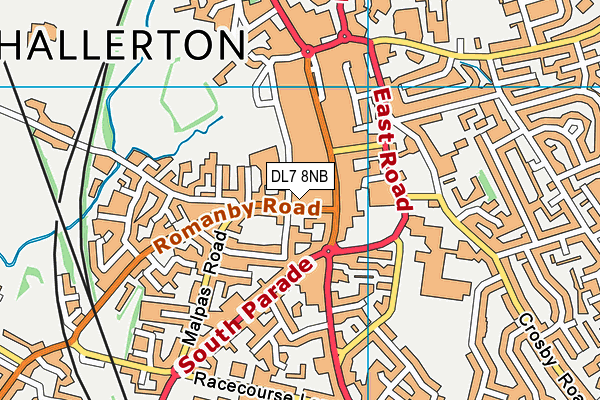 DL7 8NB map - OS VectorMap District (Ordnance Survey)