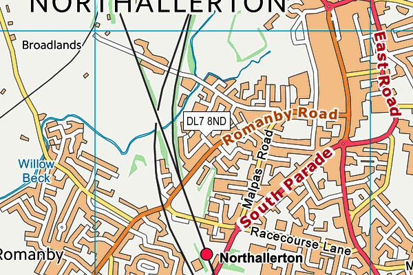 DL7 8ND map - OS VectorMap District (Ordnance Survey)