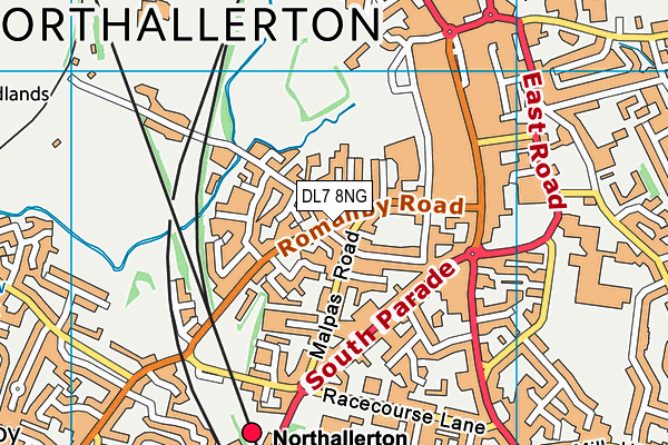 DL7 8NG map - OS VectorMap District (Ordnance Survey)