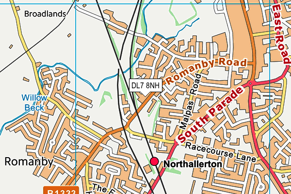 DL7 8NH map - OS VectorMap District (Ordnance Survey)