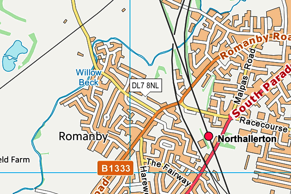 DL7 8NL map - OS VectorMap District (Ordnance Survey)