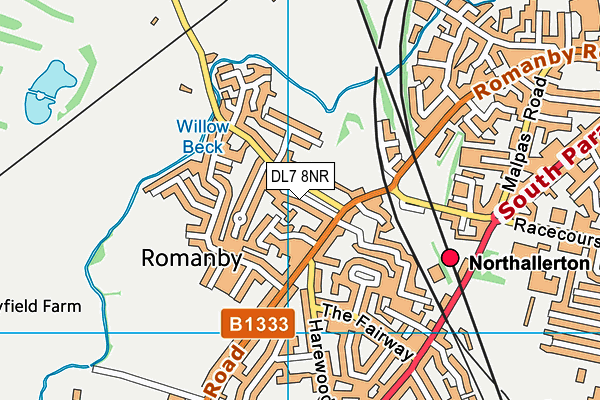 DL7 8NR map - OS VectorMap District (Ordnance Survey)