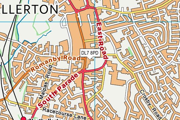 DL7 8PD map - OS VectorMap District (Ordnance Survey)