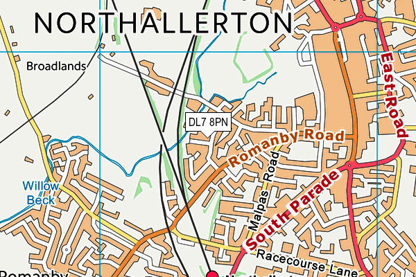 DL7 8PN map - OS VectorMap District (Ordnance Survey)