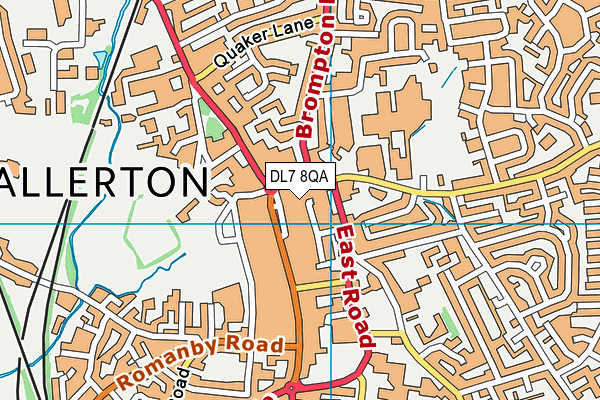 DL7 8QA map - OS VectorMap District (Ordnance Survey)