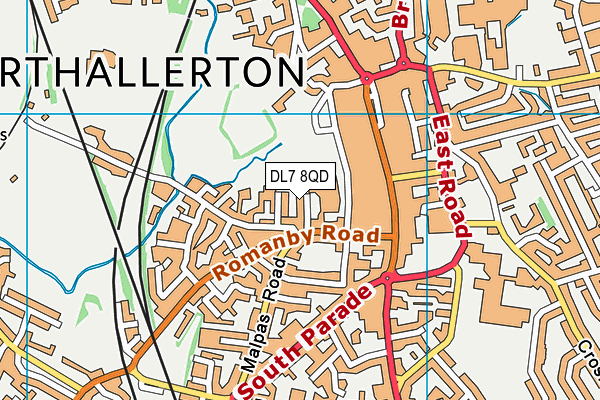 DL7 8QD map - OS VectorMap District (Ordnance Survey)