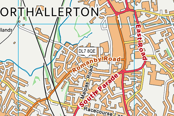 DL7 8QE map - OS VectorMap District (Ordnance Survey)