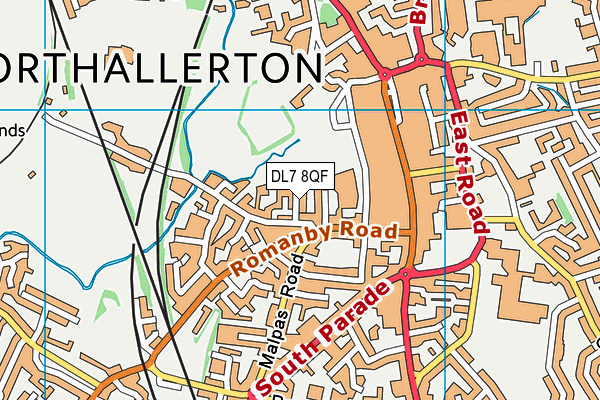 Applegarth Primary School map (DL7 8QF) - OS VectorMap District (Ordnance Survey)