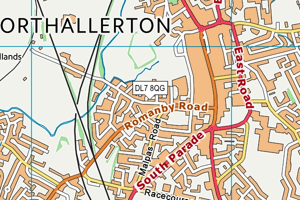 DL7 8QG map - OS VectorMap District (Ordnance Survey)