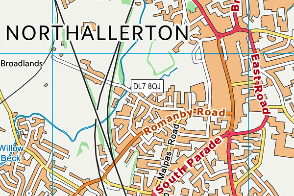 DL7 8QJ map - OS VectorMap District (Ordnance Survey)