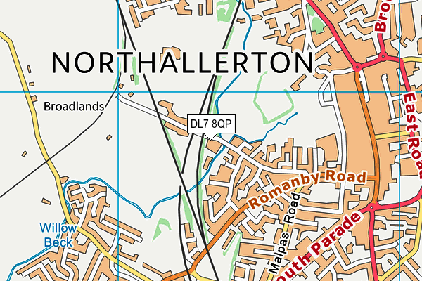 DL7 8QP map - OS VectorMap District (Ordnance Survey)