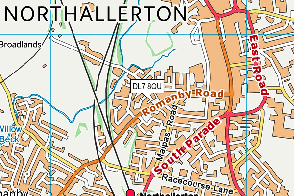 DL7 8QU map - OS VectorMap District (Ordnance Survey)