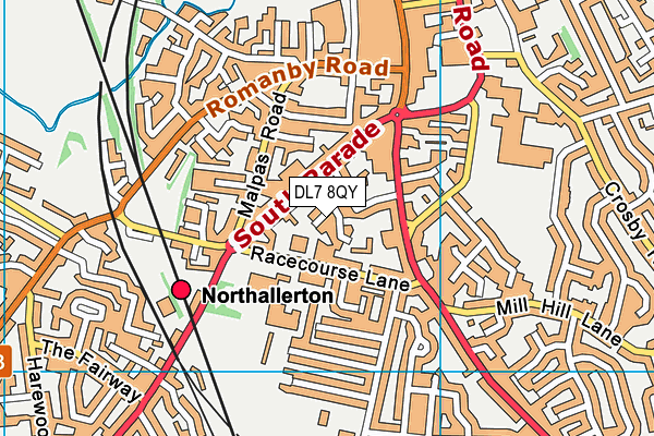 DL7 8QY map - OS VectorMap District (Ordnance Survey)