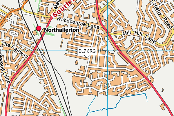 Broomfield School map (DL7 8RG) - OS VectorMap District (Ordnance Survey)