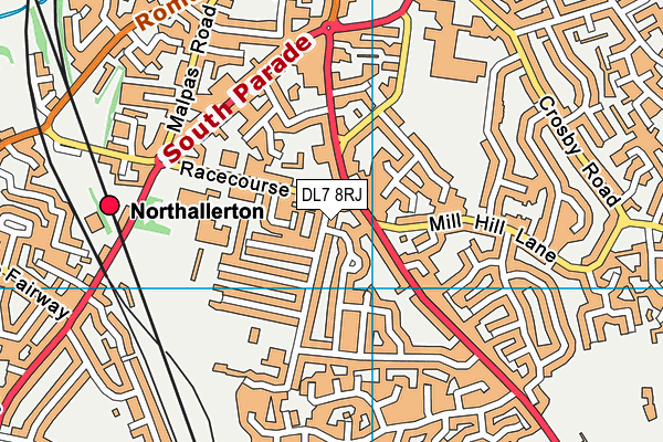 DL7 8RJ map - OS VectorMap District (Ordnance Survey)