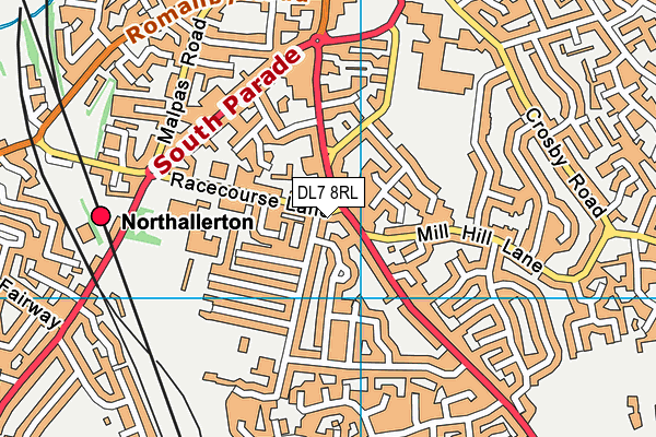 DL7 8RL map - OS VectorMap District (Ordnance Survey)