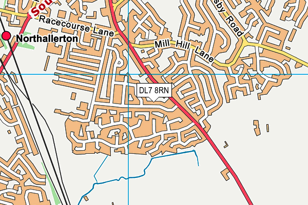 DL7 8RN map - OS VectorMap District (Ordnance Survey)