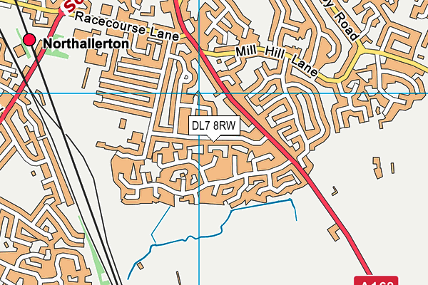 DL7 8RW map - OS VectorMap District (Ordnance Survey)