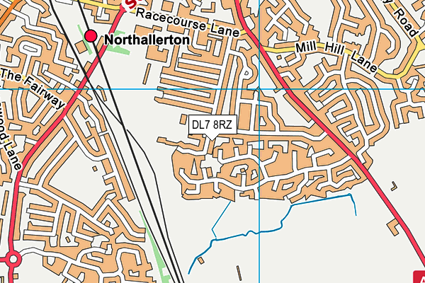 DL7 8RZ map - OS VectorMap District (Ordnance Survey)