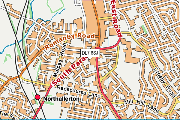 Map of NORTHALLERTON HAIR LIMITED at district scale