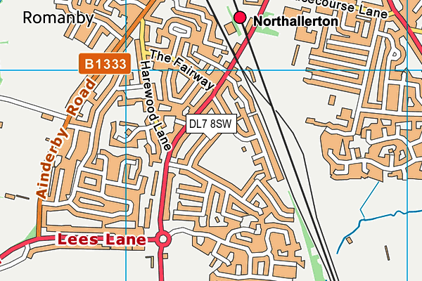 DL7 8SW map - OS VectorMap District (Ordnance Survey)