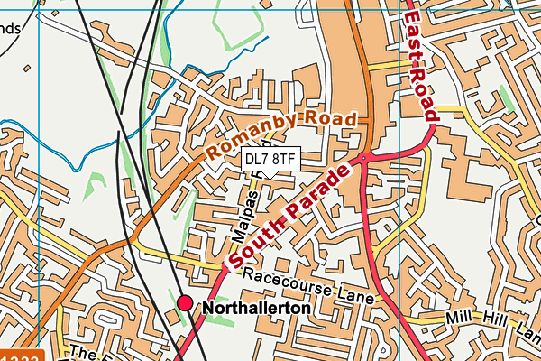 DL7 8TF map - OS VectorMap District (Ordnance Survey)