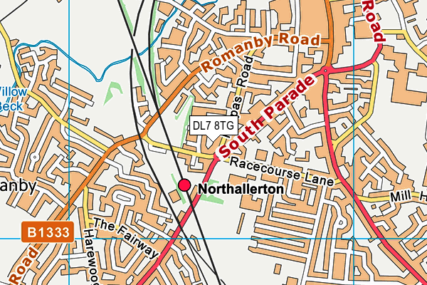 DL7 8TG map - OS VectorMap District (Ordnance Survey)