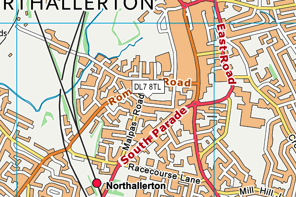 DL7 8TL map - OS VectorMap District (Ordnance Survey)