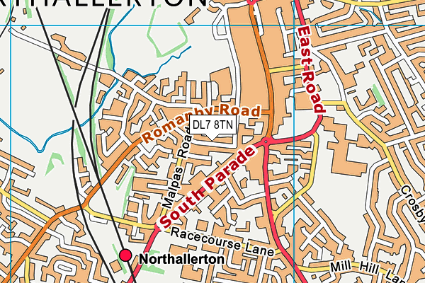 DL7 8TN map - OS VectorMap District (Ordnance Survey)