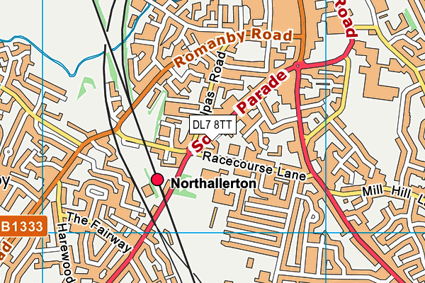 DL7 8TT map - OS VectorMap District (Ordnance Survey)