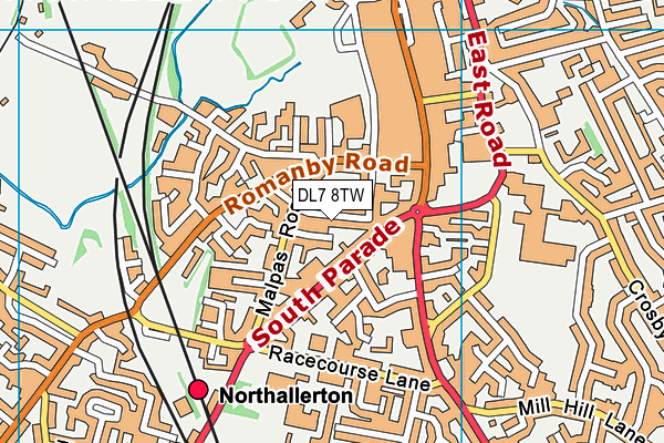 DL7 8TW map - OS VectorMap District (Ordnance Survey)