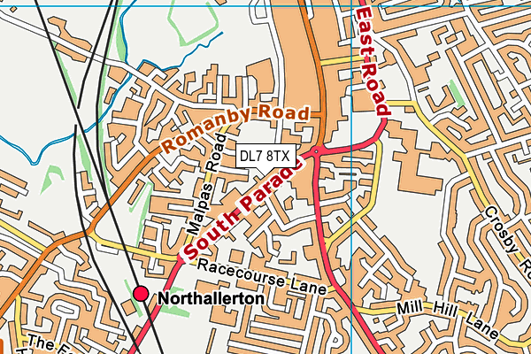 DL7 8TX map - OS VectorMap District (Ordnance Survey)