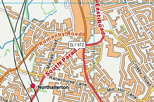 DL7 8TZ map - OS VectorMap District (Ordnance Survey)