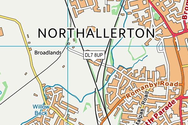 DL7 8UP map - OS VectorMap District (Ordnance Survey)