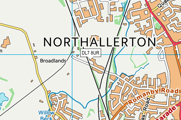 DL7 8UR map - OS VectorMap District (Ordnance Survey)