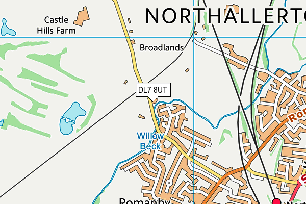 DL7 8UT map - OS VectorMap District (Ordnance Survey)