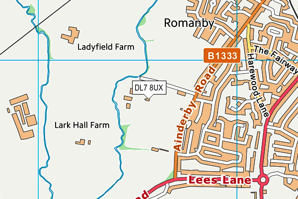 DL7 8UX map - OS VectorMap District (Ordnance Survey)