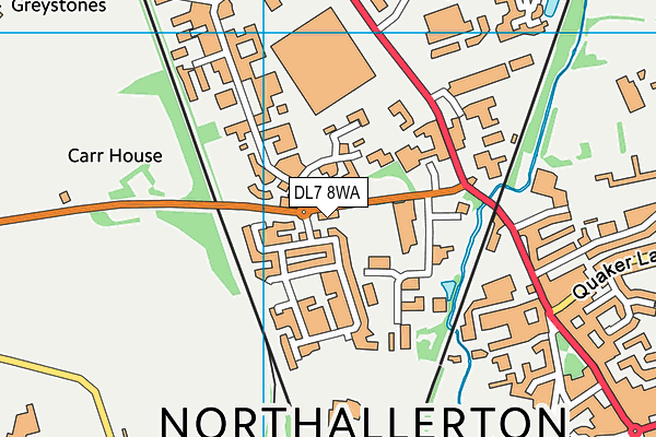 DL7 8WA map - OS VectorMap District (Ordnance Survey)