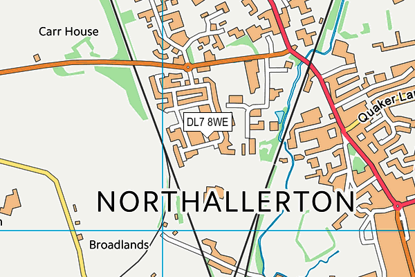 DL7 8WE map - OS VectorMap District (Ordnance Survey)