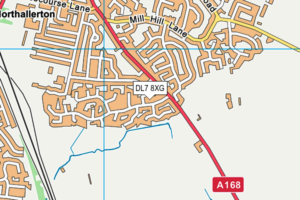 DL7 8XG map - OS VectorMap District (Ordnance Survey)