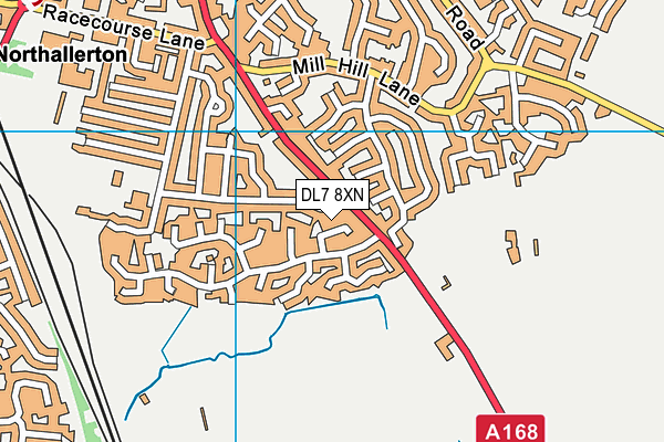 DL7 8XN map - OS VectorMap District (Ordnance Survey)