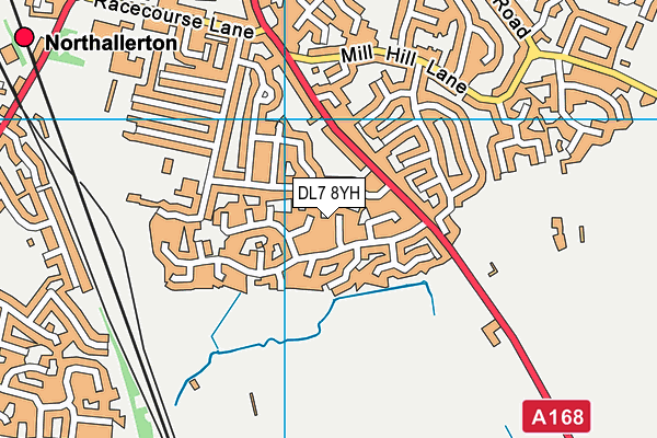 DL7 8YH map - OS VectorMap District (Ordnance Survey)