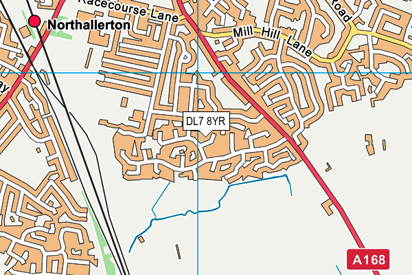 DL7 8YR map - OS VectorMap District (Ordnance Survey)