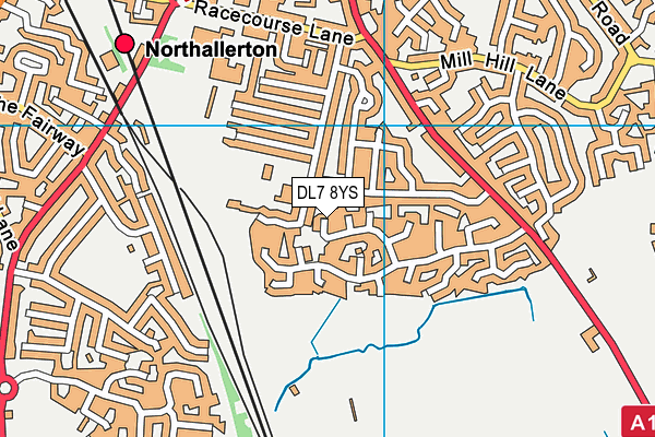 DL7 8YS map - OS VectorMap District (Ordnance Survey)