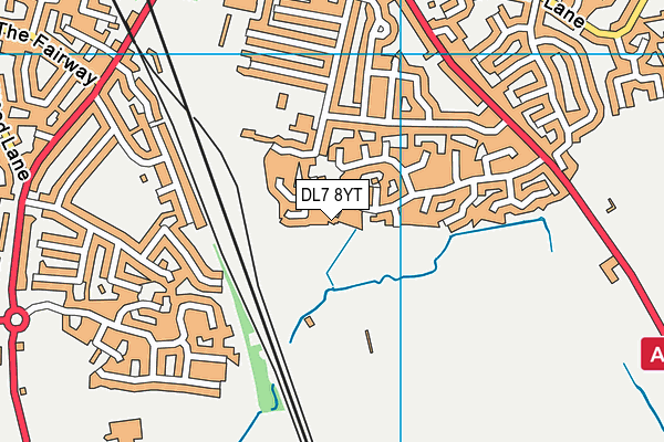 DL7 8YT map - OS VectorMap District (Ordnance Survey)