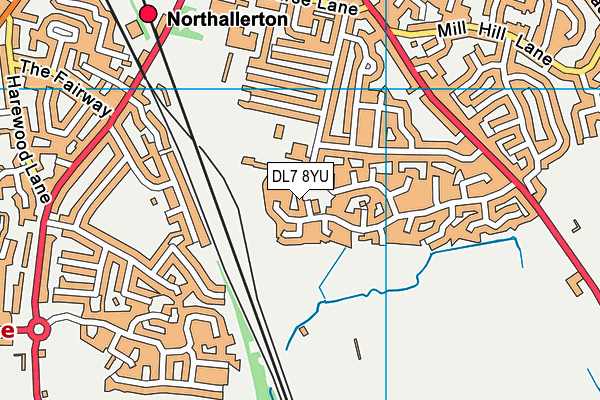 DL7 8YU map - OS VectorMap District (Ordnance Survey)