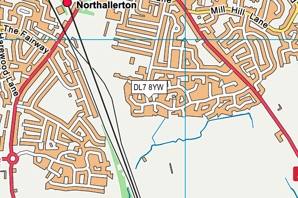 DL7 8YW map - OS VectorMap District (Ordnance Survey)